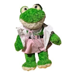 Build-A-Bear 16” Friendly Frog Plush in Pj Outfit BAB Stuffed Animal